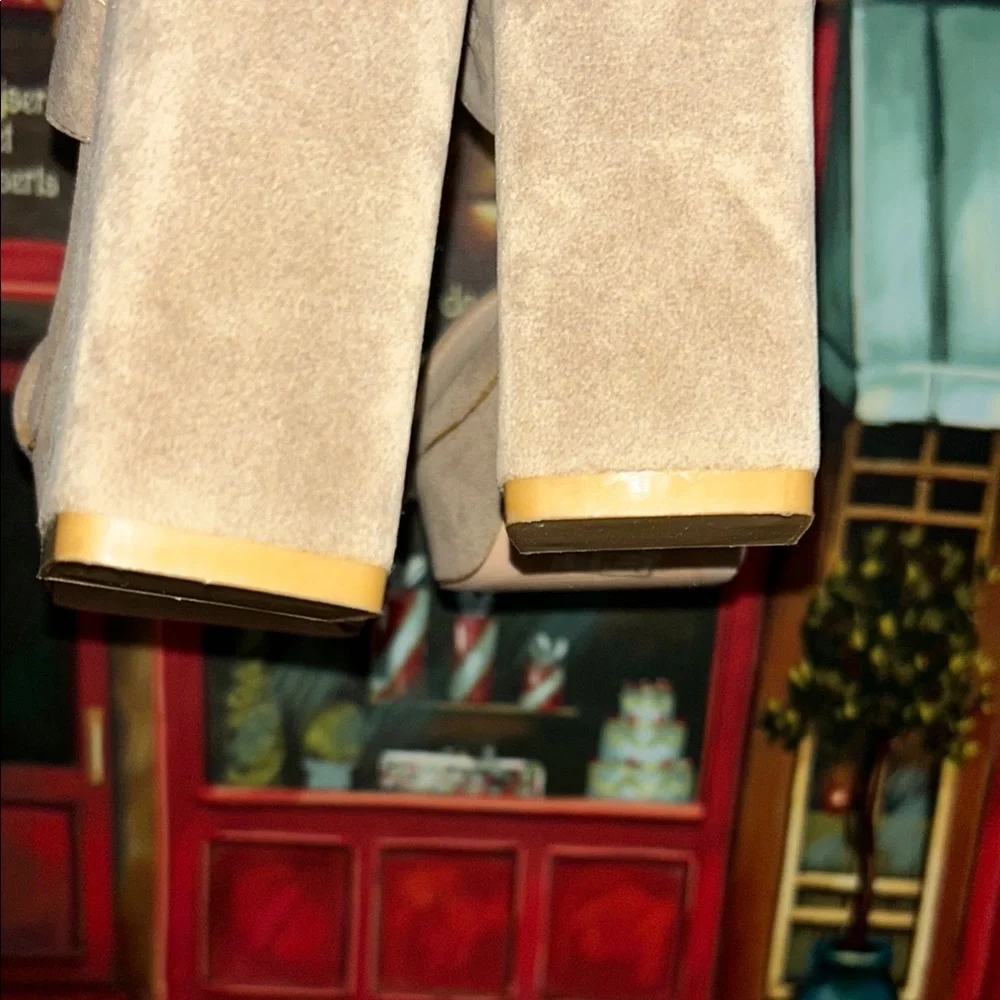 Oasis Tan Platform Sandals with Ankle Cuffs - Picture 10 of 14